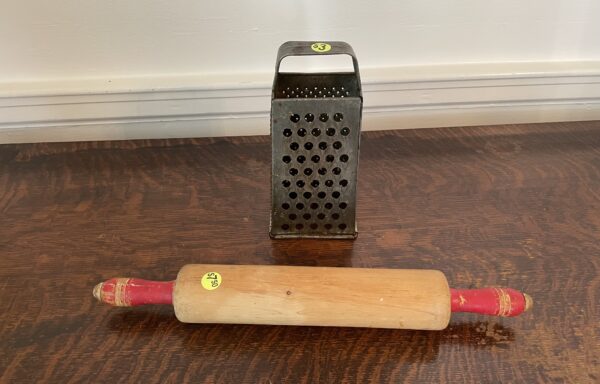 Vintage Rolling Pin & Cheese Grader